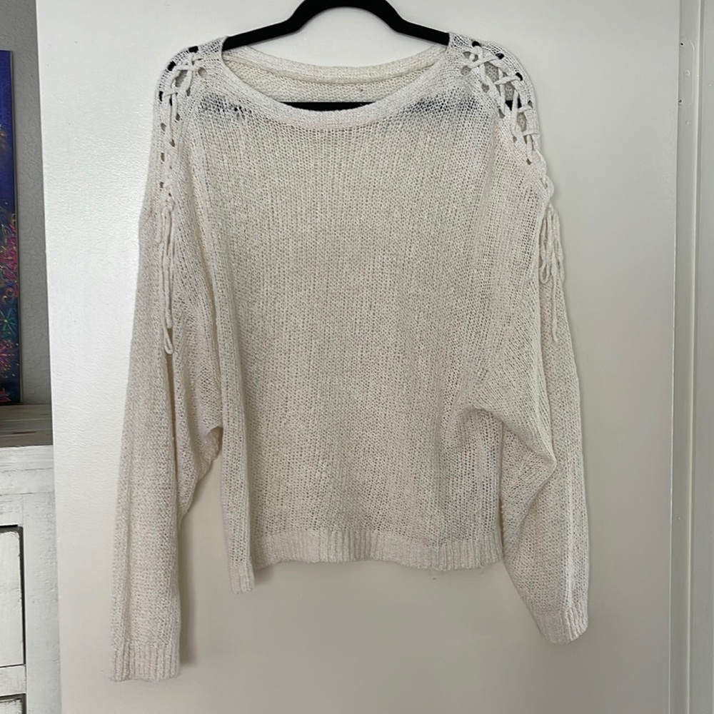 Joie white knit sweater